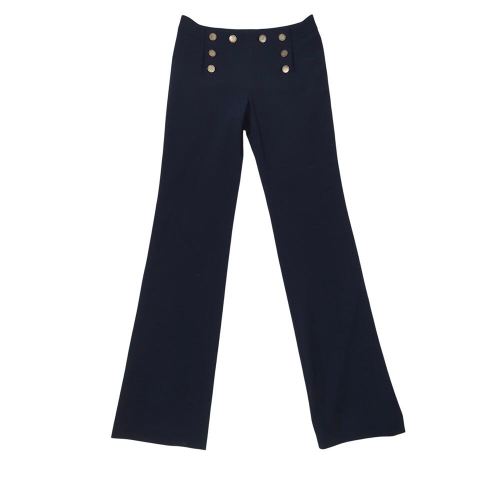 Vintage Y2K Forever 21 Navy Blue Low Rise Bootcut Flare Sailor Pants 0